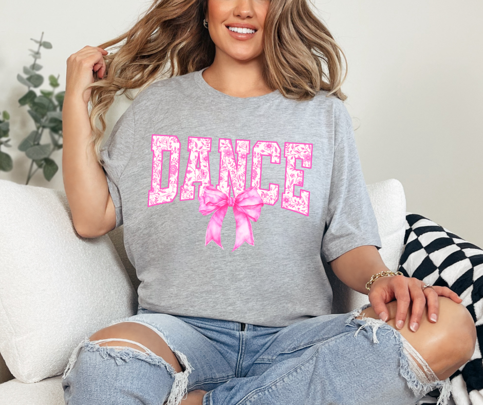 DTF COQUETTE PINK DANCE BOW TRANSFER