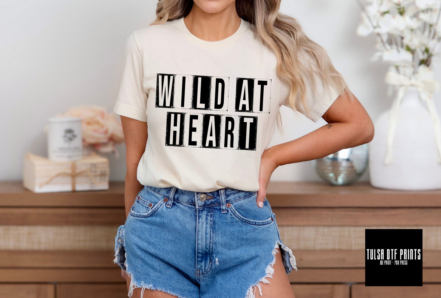 DTF WILD AT HEART BLOCK LETTERS TRANSFER