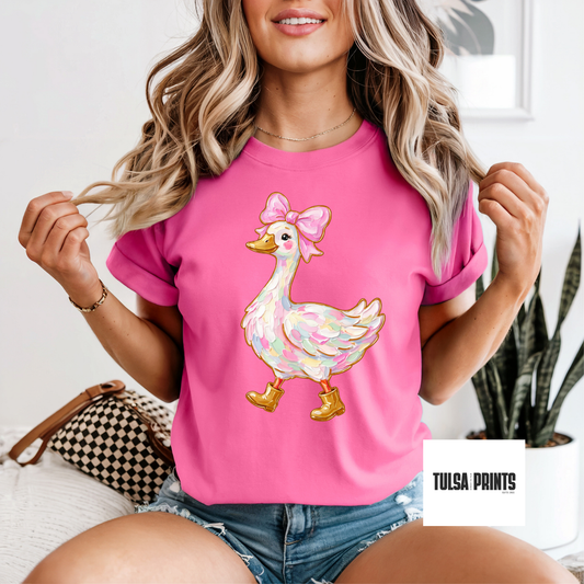 DTF PASTEL PAINTED GOOSE TRANSFER