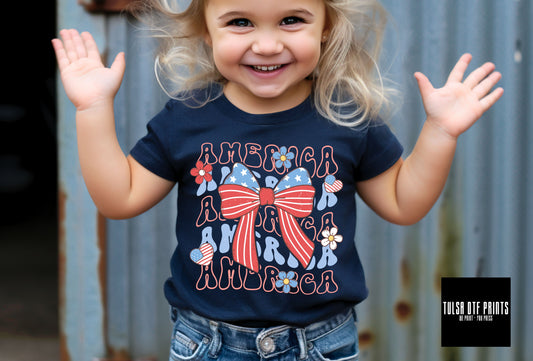 DTF AMERICA STACKED TEXT COQUETTE TRANSFER