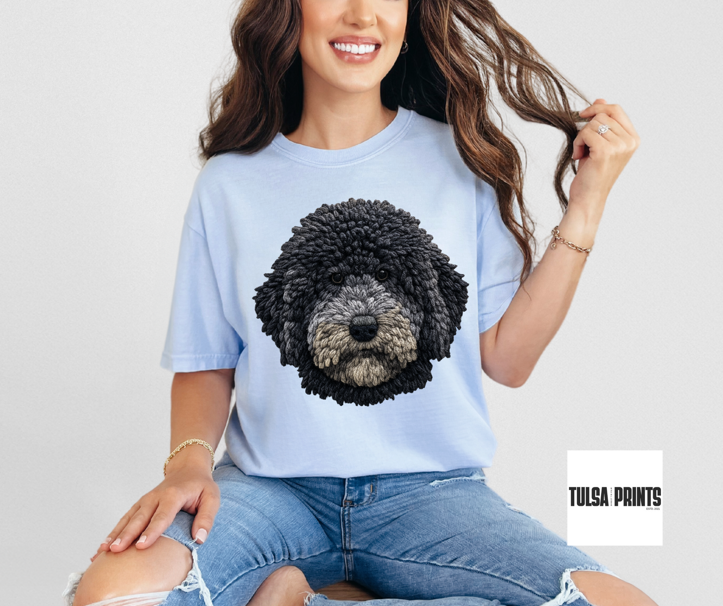 DTF LATCH HOOK YARN DOGS TRANSFER