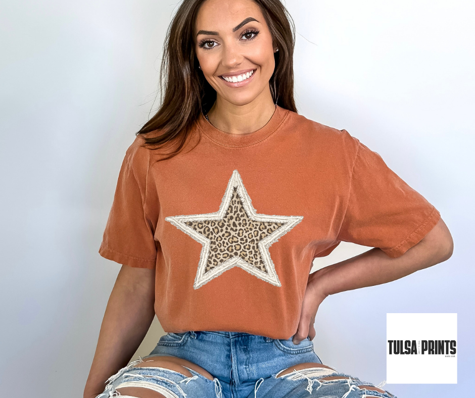 DTF LEOPARD STAR TRANSFER