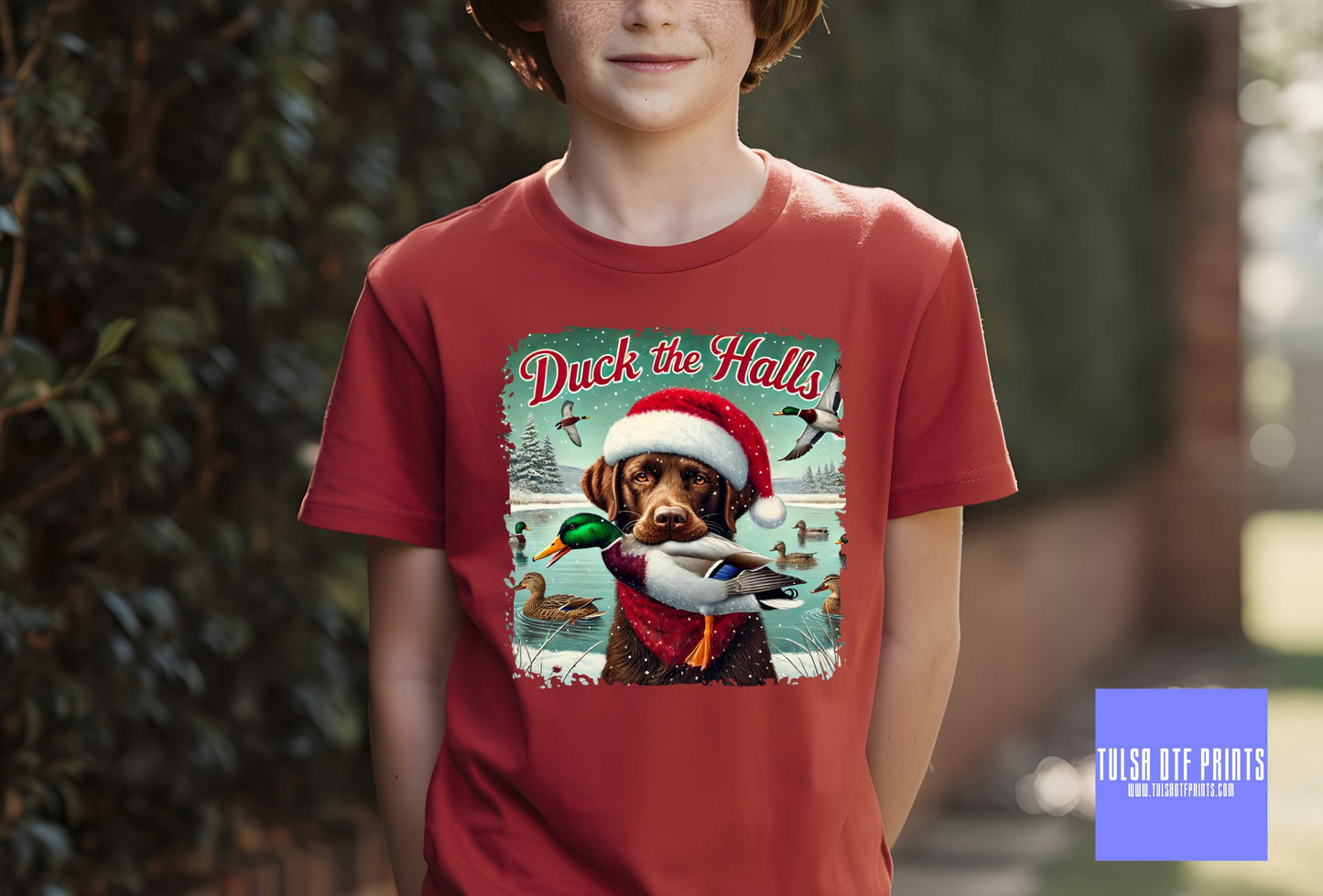 DTF DUCK THE HALLS DOG & DUCK TRANSFER