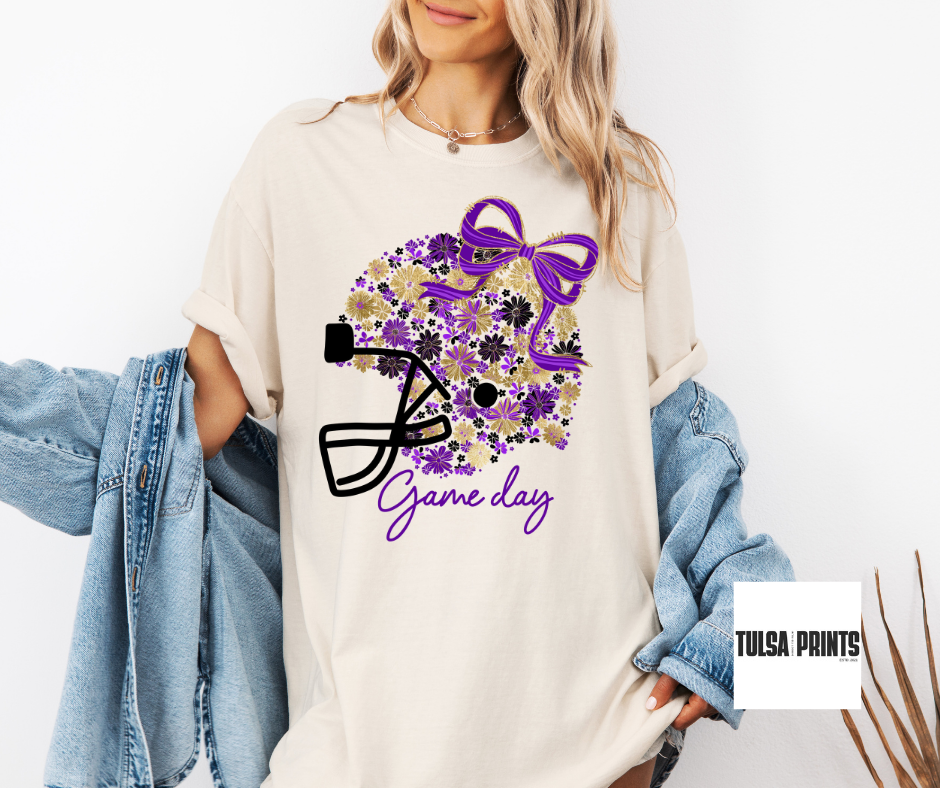 DTF FLORAL HELMET BOW TRANSFER BATCH 1 (15 COLOR COMBINATIONS AVAIL.)