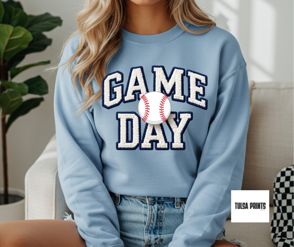 DTF GAME DAY EMBROIDERED TRANSFER