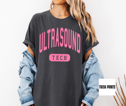 DTF ULTRASOUND TECH PINK TRANSFER
