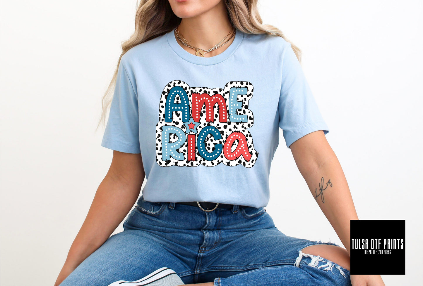 DTF AMERICA DALMATIAN PRINTS TRANSFER