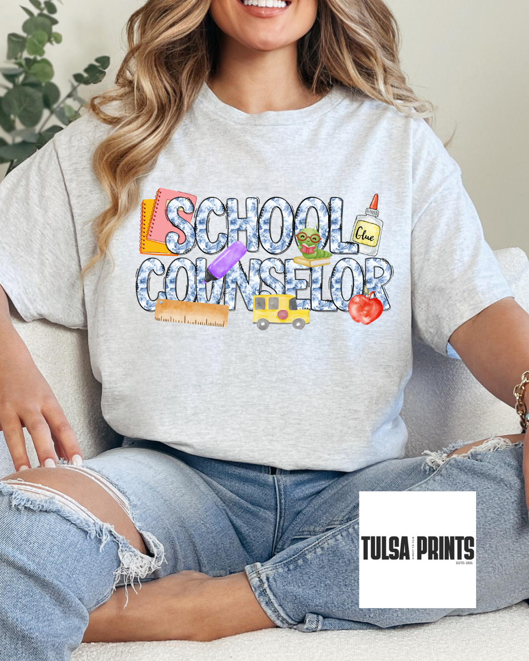 DTF SCHOOL BLUE TOILE TRANSFER