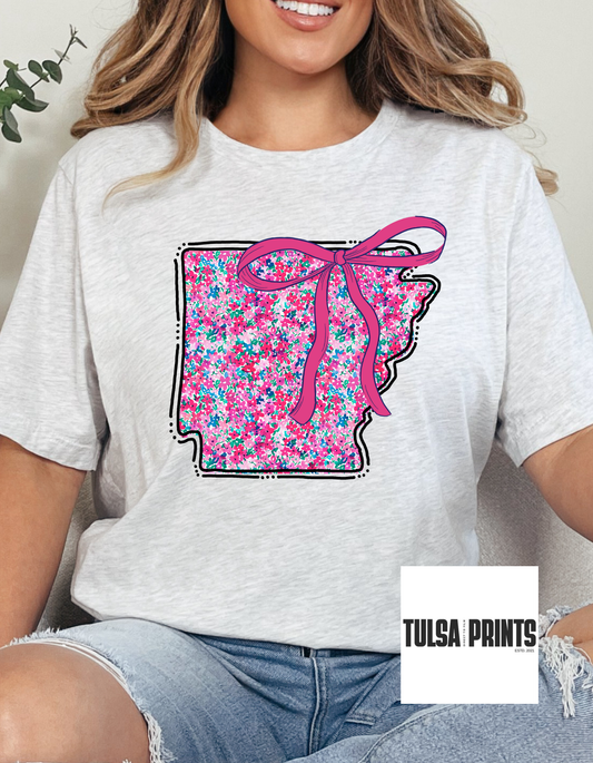 DTF DARK PINK FLORAL COQUETTE TRANSFER