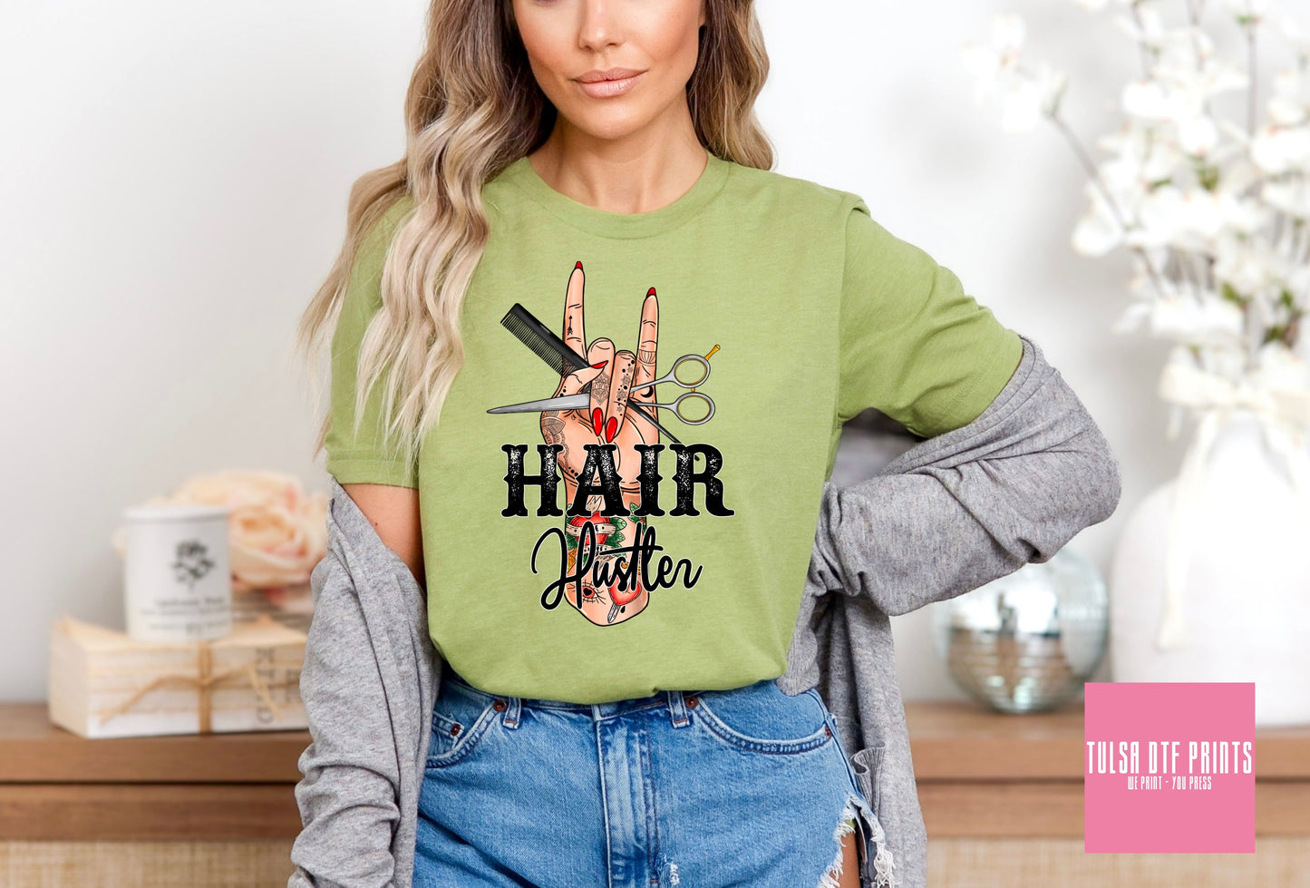 DTF HAIR HUSTLER TRANSFER