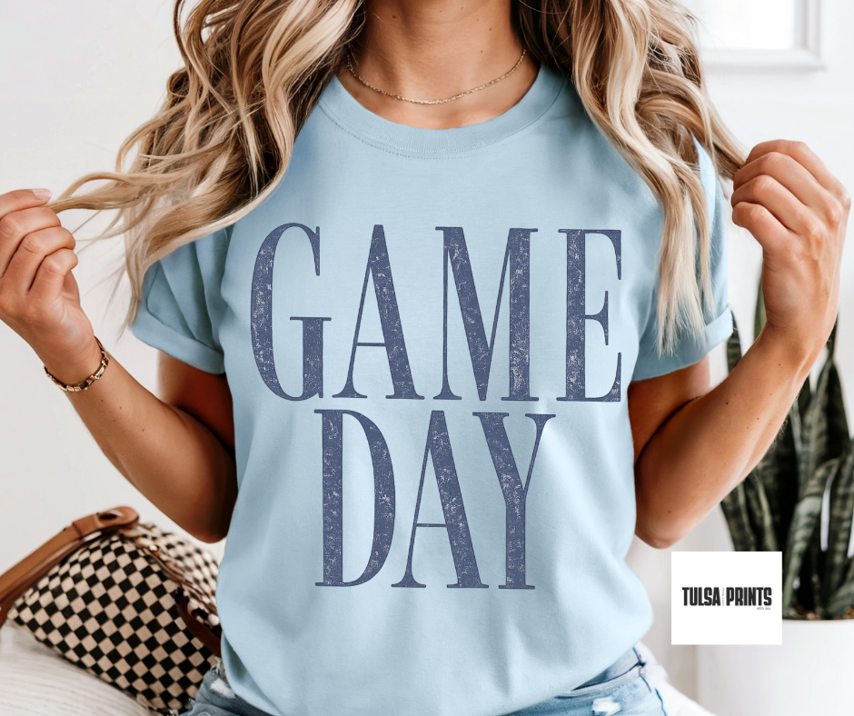 DTF VINTAGE NAVY GAME DAY TRANSFER