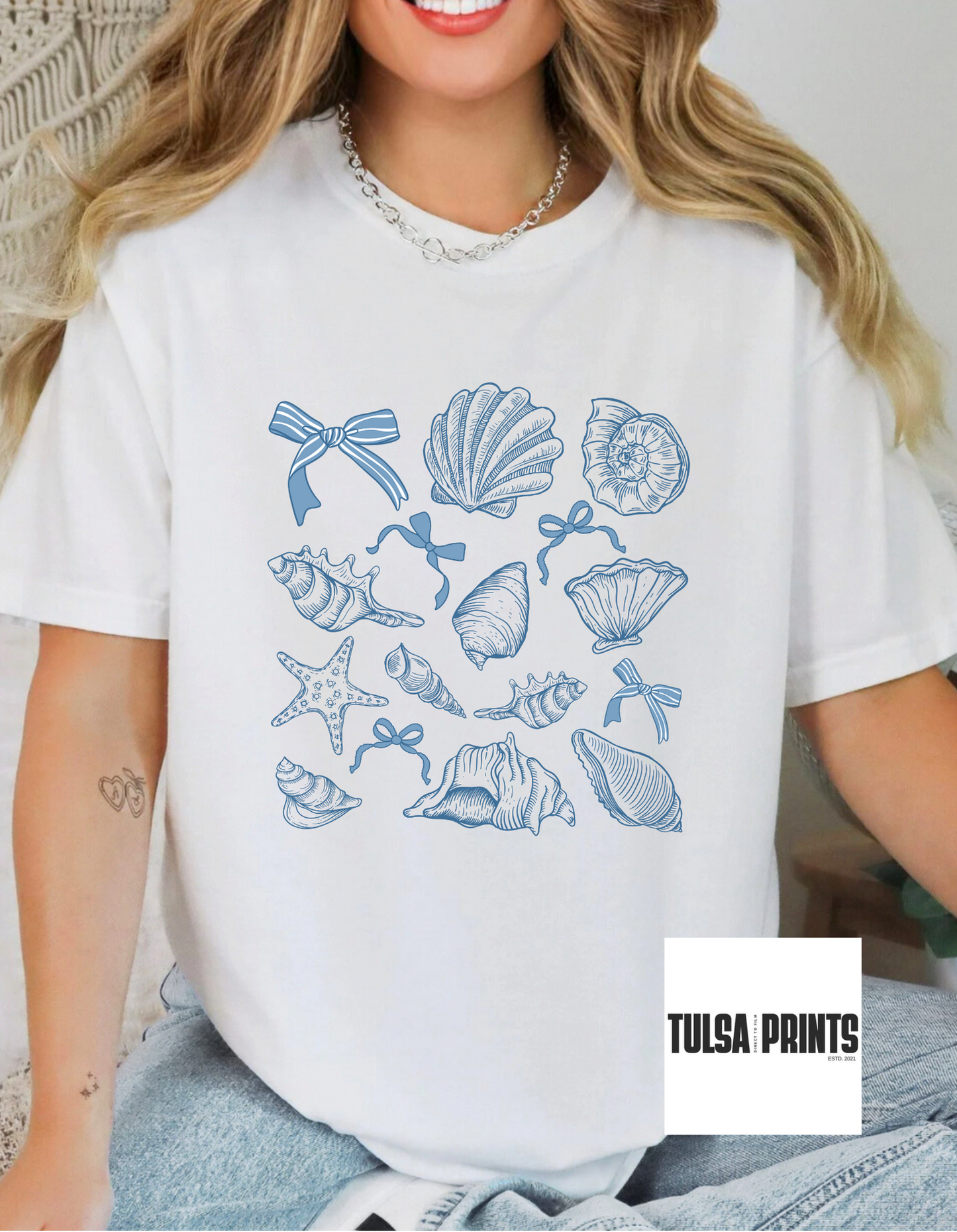 DTF COASTAL SEASHELLS TRANSFER