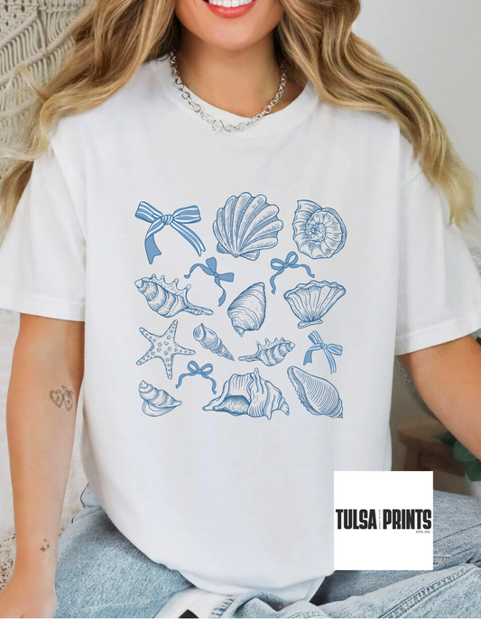 DTF COASTAL SEASHELLS TRANSFER