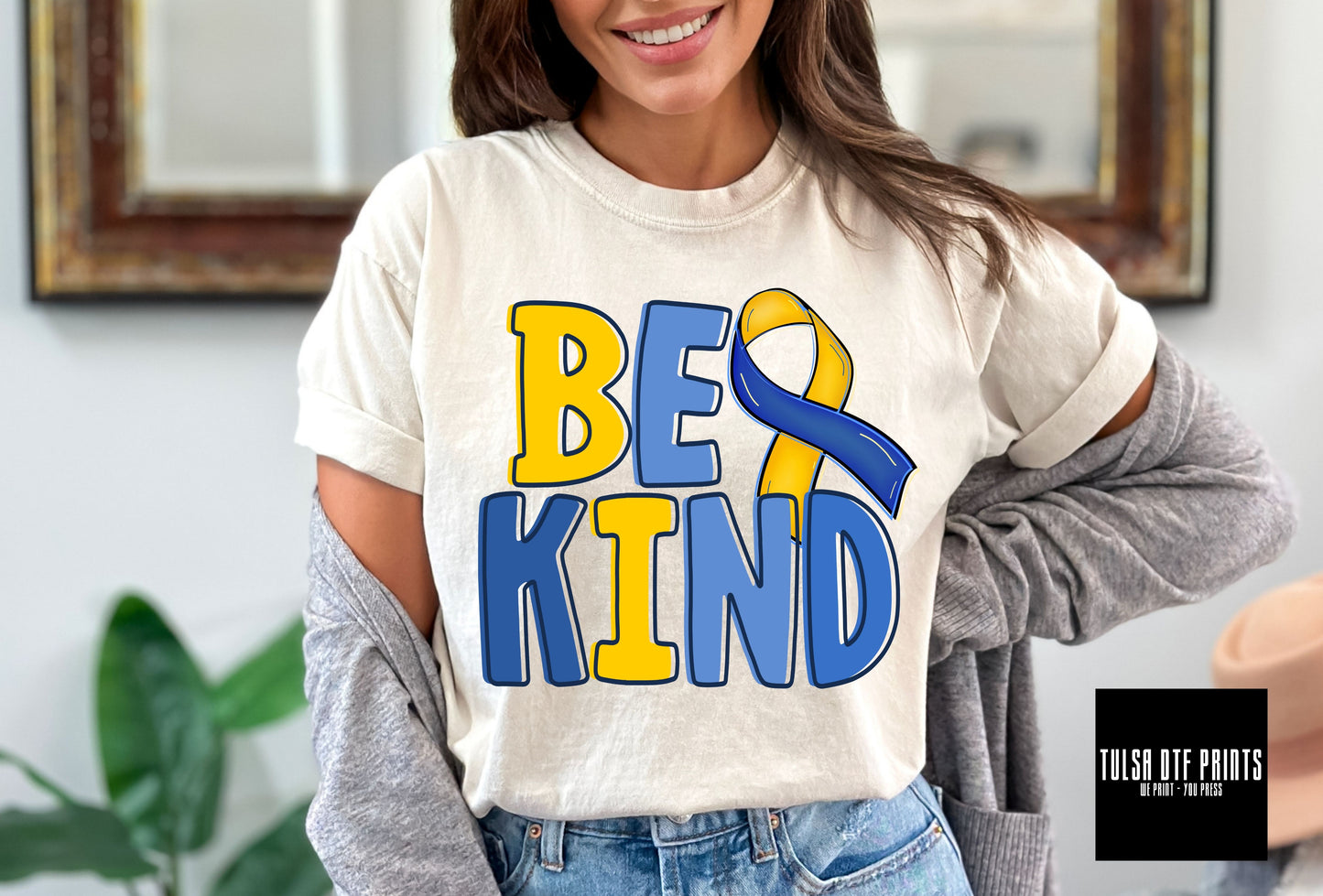 DTF BE KIND RIBBON TRANSFER