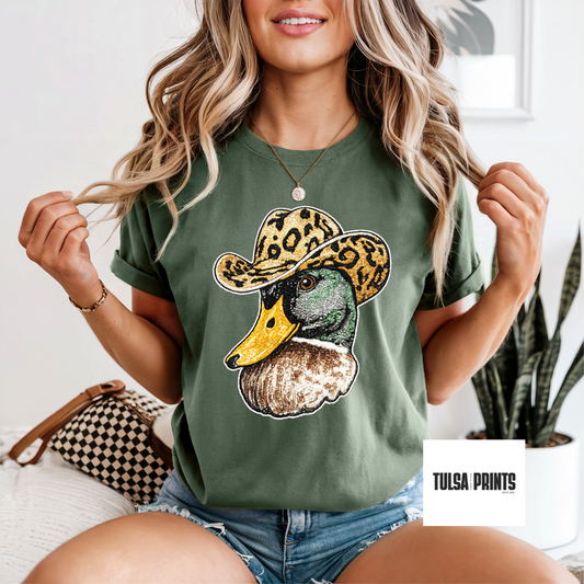 DTF FAUX PATCH WESTERN DUCK TRANSFER