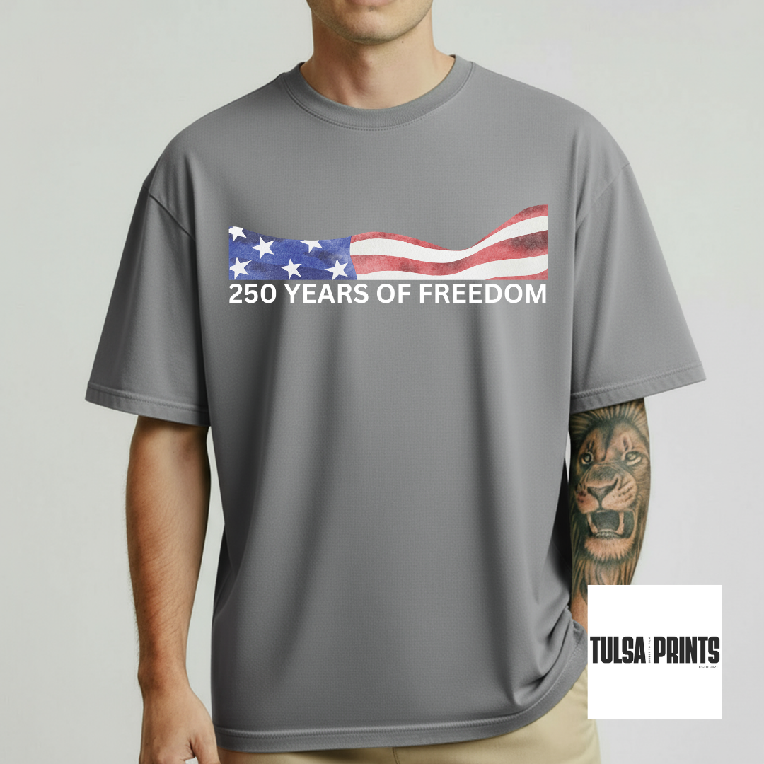 DTF 250 YEARS OF FREEDOM TRANSFER