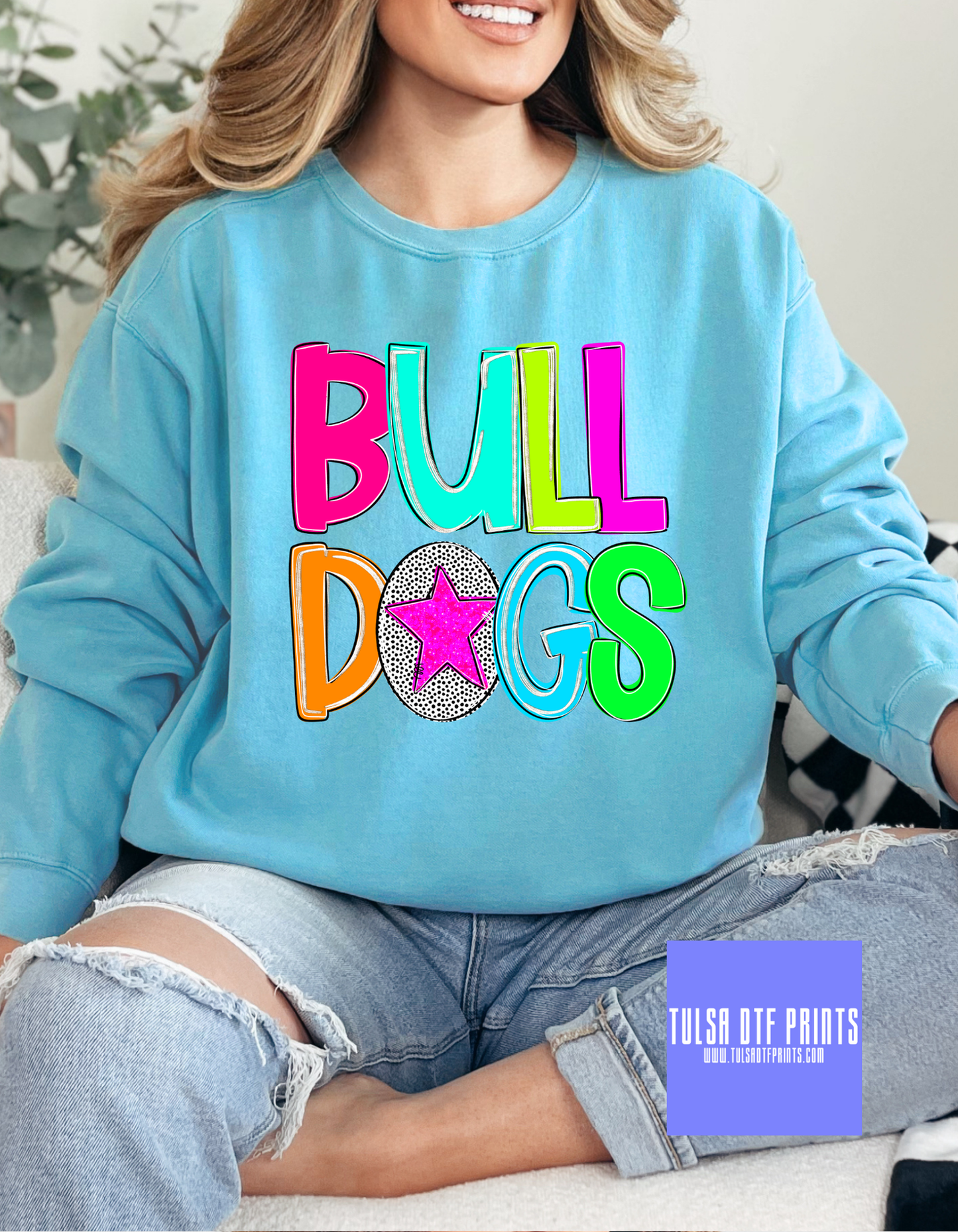 DTF GAME DAY MASCOT NEON ALPHA (MULITPLE OPTIONS)TRANSFER