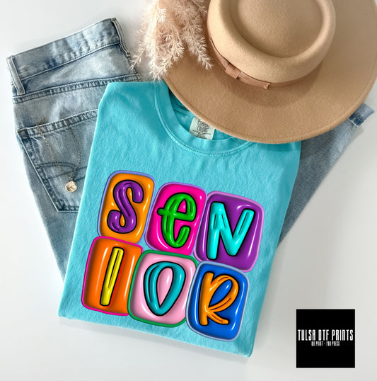 DTF SENIOR 3D INFLATED LETTERS TRANSFER