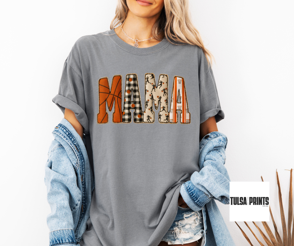 DTF BASKET BALL MAMA FAUX EMBOSSED TRANSFER