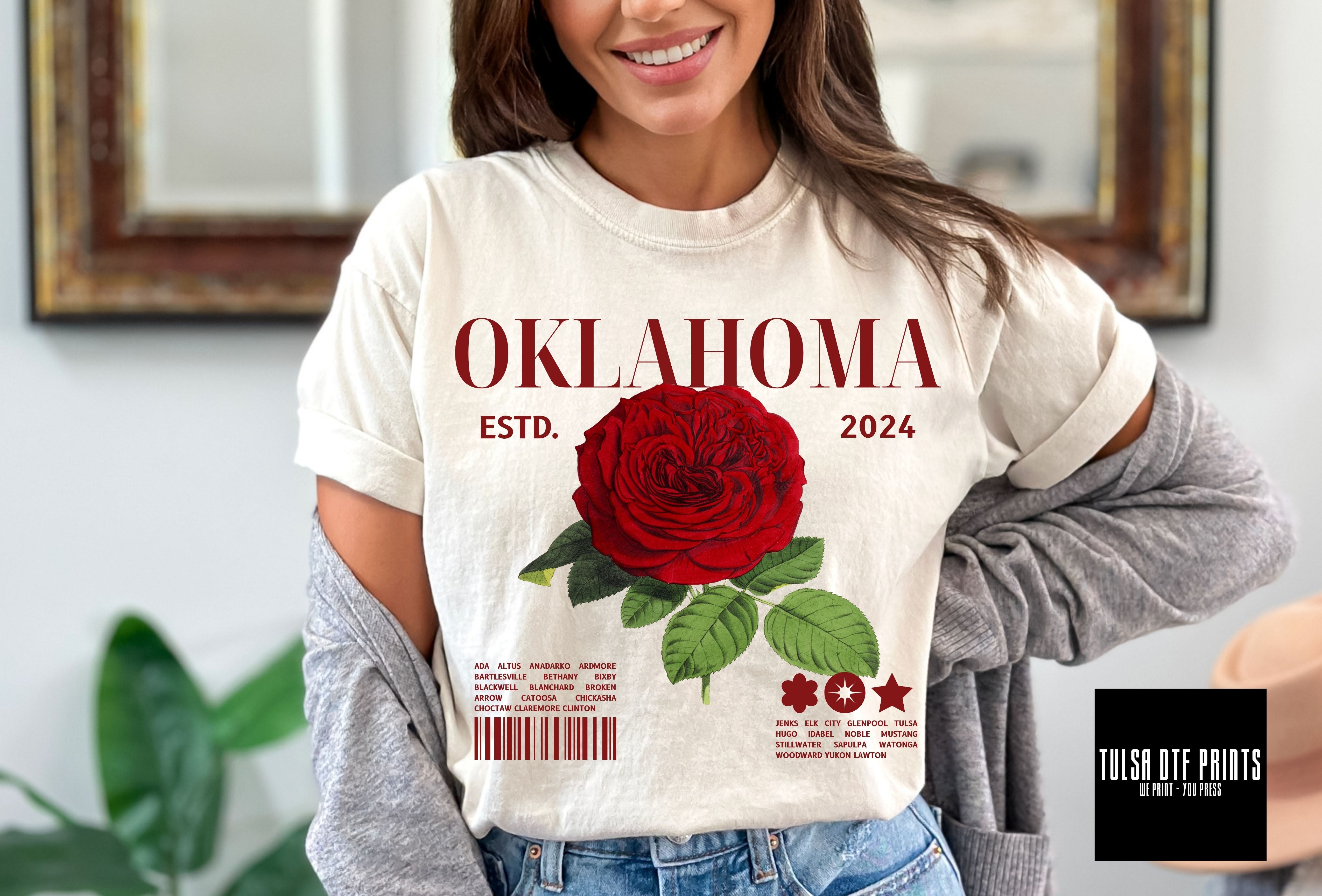 DTF OKLAHOMA STATE FLOWER TRANSFER - Tulsa DTF Prints