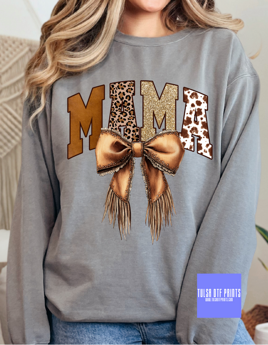 DTF MAMA WESTERN BOW TRANSFER