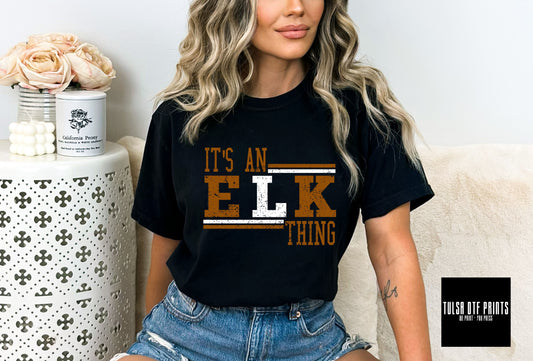 DTF IT'S AN ELK THING BROWN/WHITE TRANSFER