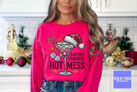 DTF SANTA'S FAVE HOT MESS TRANSFER