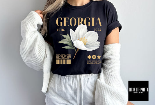DTF GEORGIA STATE FLOWER TRANSFER
