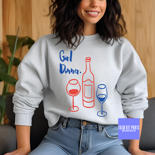 DTF GIRL DINNER TRANSFER