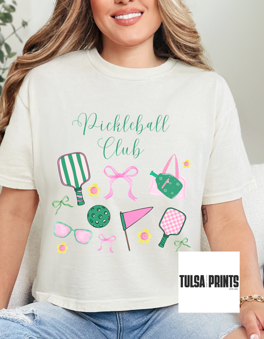 DTF PICKLEBALL CLUB FLORAL TRANSFER