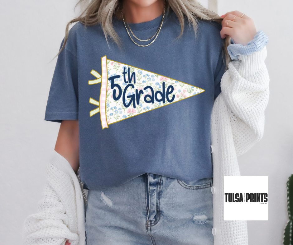 DTF GRADE STRAIGHT PENNANT FLAG TRANSFER