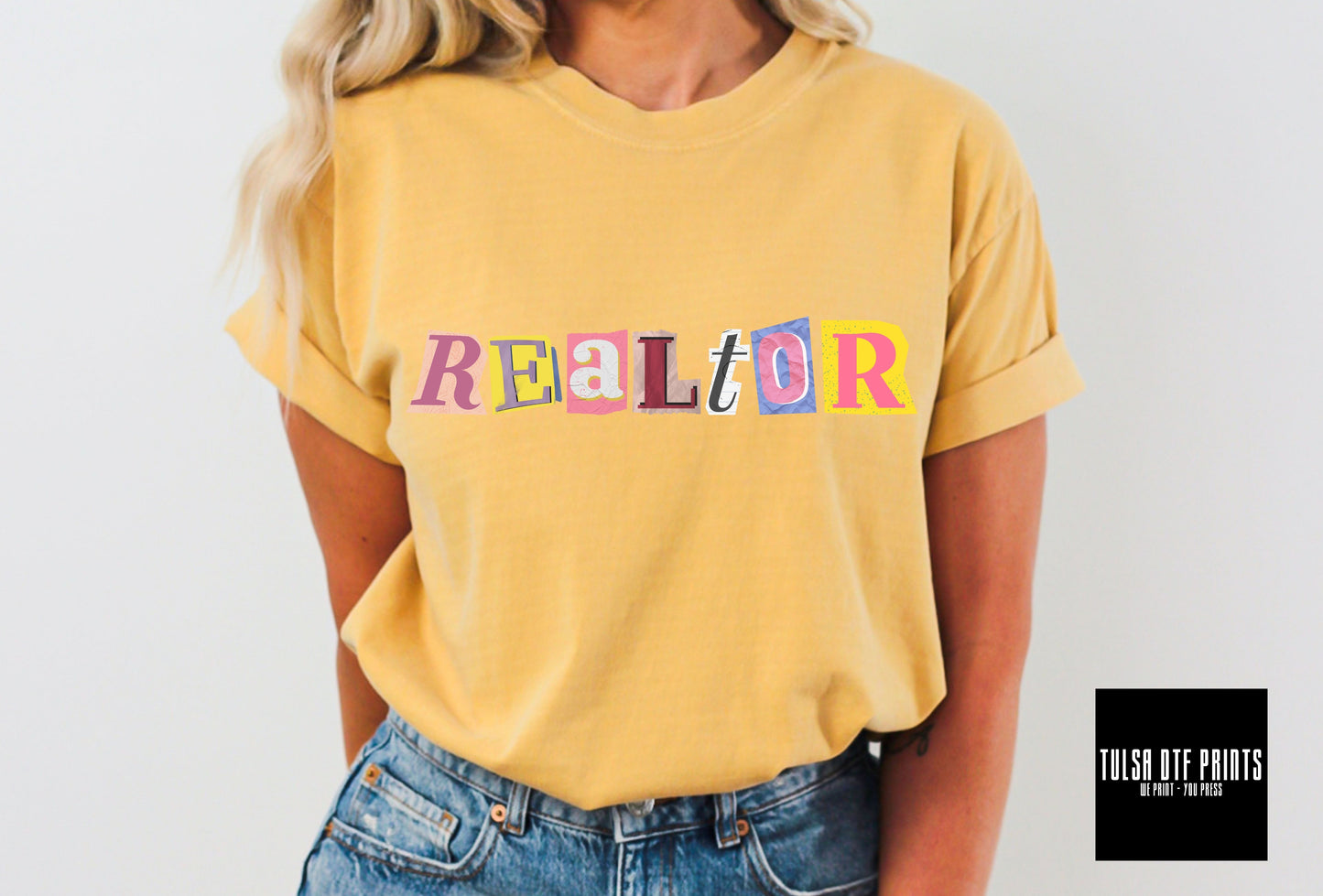 DTF REALTOR CUTOUT LETTERS TRANSFER