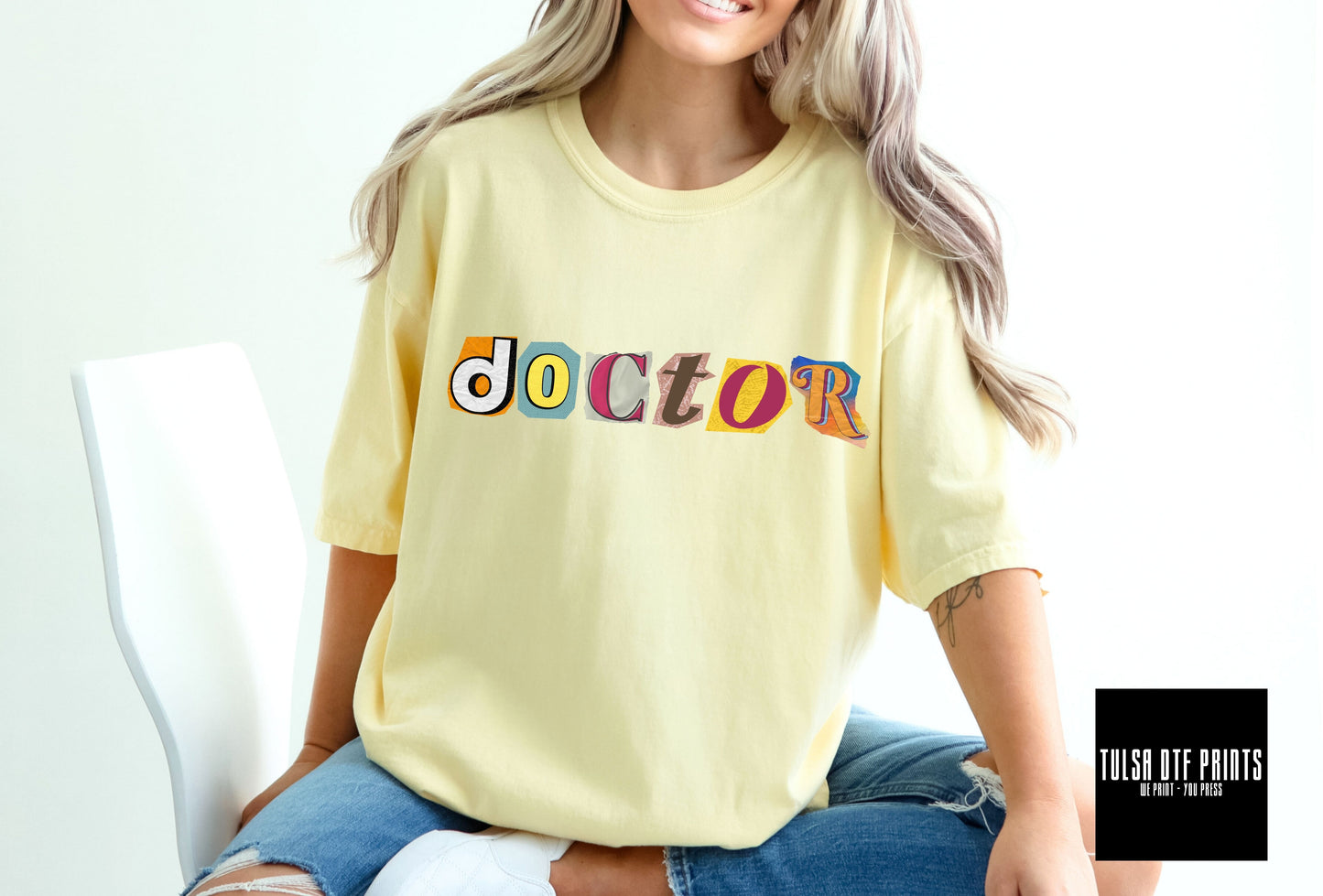 DTF DOCTOR CUTOUT LETTERS TRANSFER