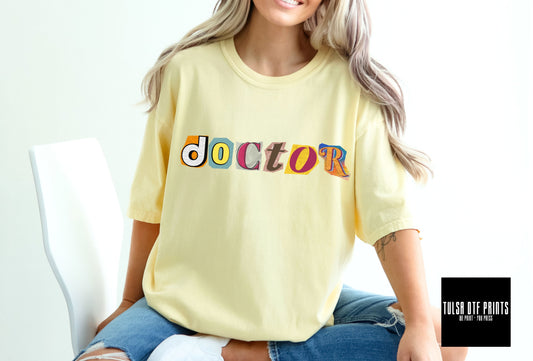 DTF DOCTOR CUTOUT LETTERS TRANSFER