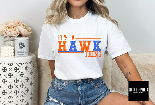 DTF IT'S A HAWK THING ORANGE/ROYAL TRANSFER