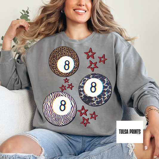 DTF TRENDY 8BALL STARS TRANSFER