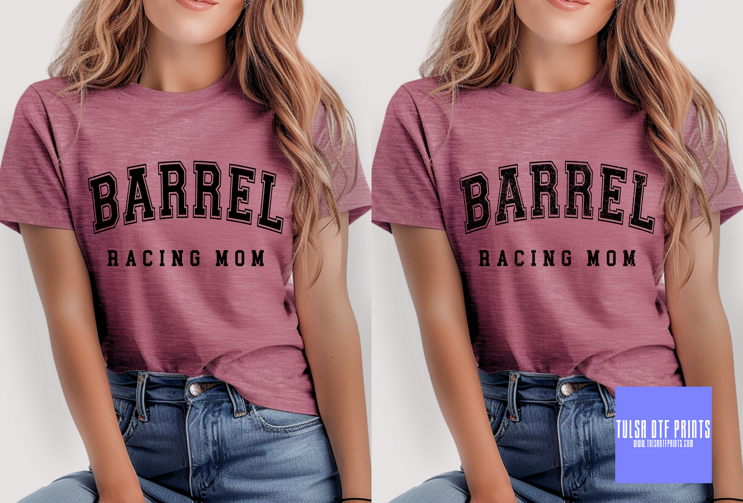 DTF BARREL RACING MOM (2 COLORS AVAIL.) TRANSFER