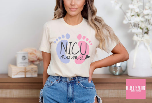 DTF NICU MAMA BLUE/PINK TRANSFER