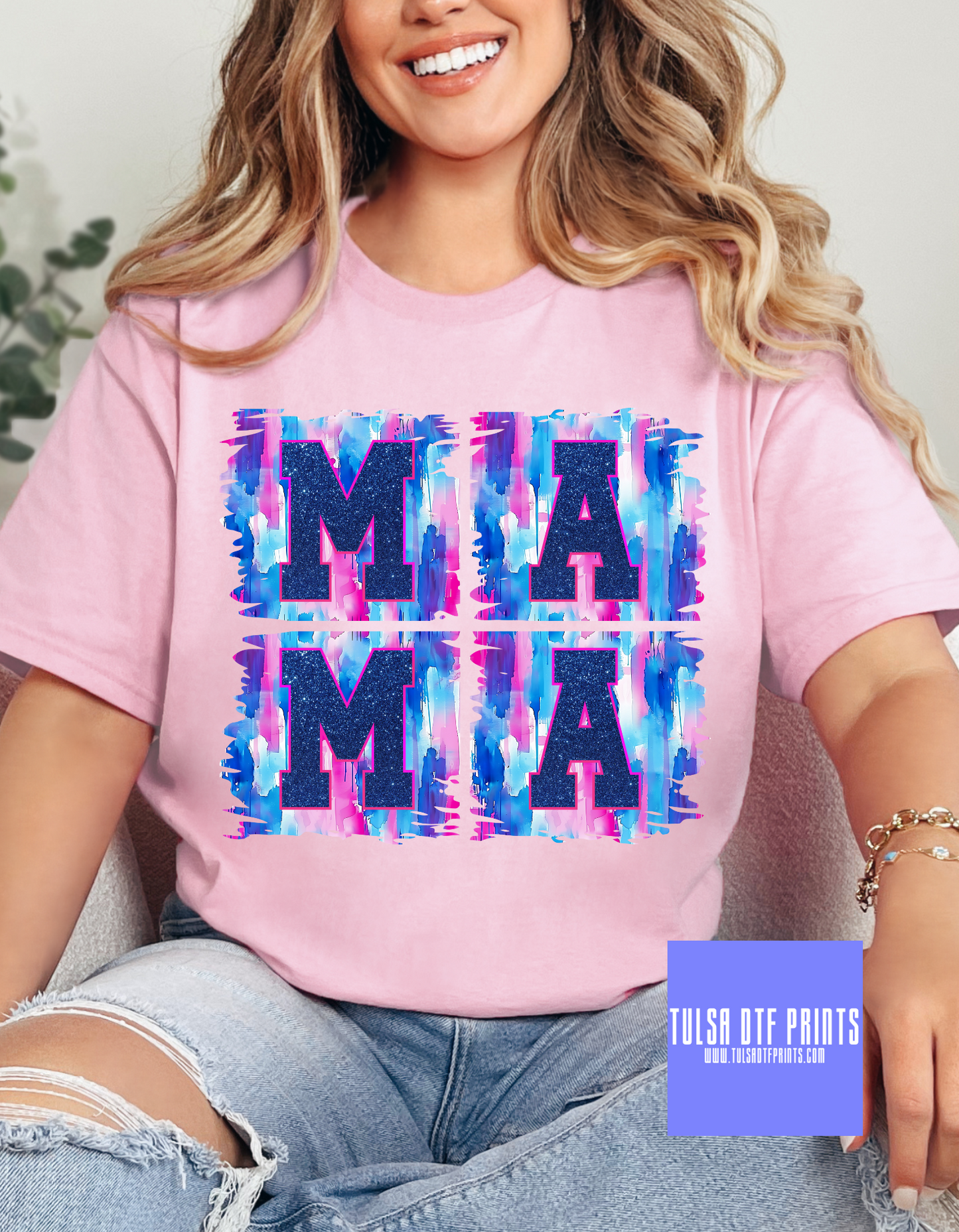 DTF MAMA BRUSHSTROKE (MULITPLE COLORS) TRANSFER