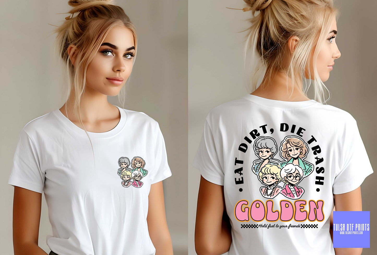 DTF GOLDEN - EAT DIRT, DIE TRASH W/ POCKET TRANSFER