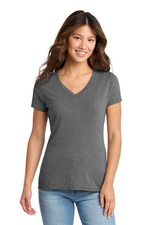 PORT & CO CORE WOMEN'S TRI-BLEND V-NECK TEE