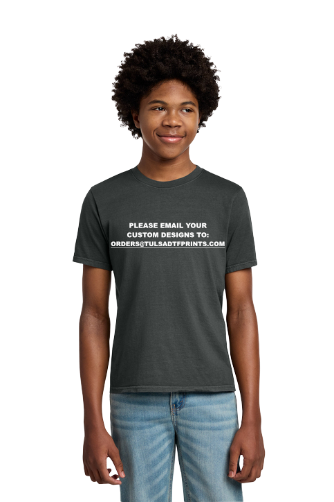 PORT & CO YOUTH BEACH WASH GARMENT-DYE TEE (Completed Shirt)