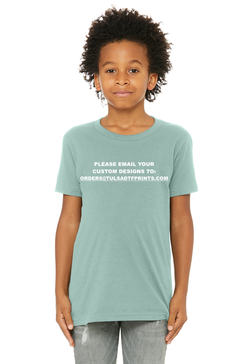 BELLA+CANVAS YOUTH JERSEY SHORT SLEEVE TEE 3001Y (Completed Shirt)