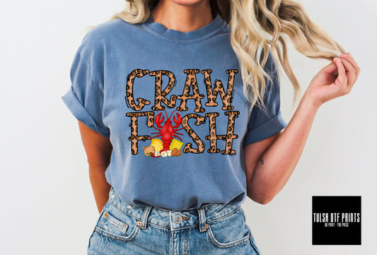 DTF CRAWFISH LEOPARD TRANSFER