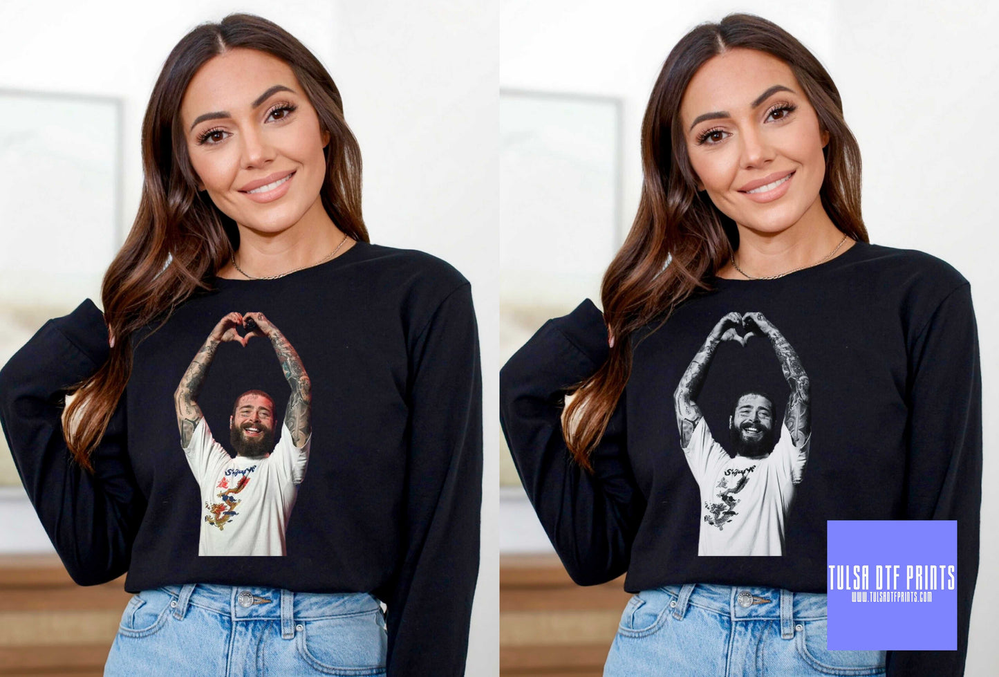 DTF POSTY HEART SIGN (2 COLORS AVAIL.) TRANSFER