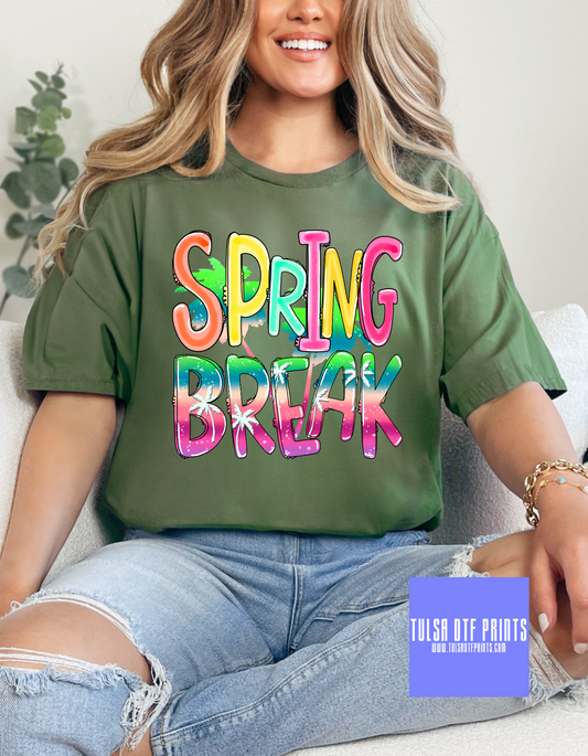 DTF NEON SPRING BREAK TRANSFER