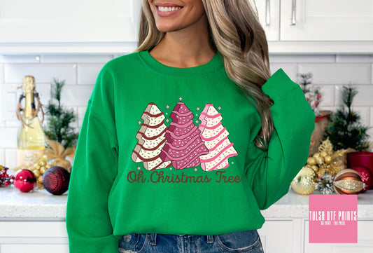 DTF OH CHRISTMAS TREE - PINK CHRISTMAS CAKES TRANSFER