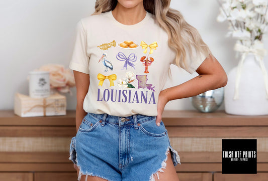 DTF LOUISIANA COQUETTE COLLAGE TRANSFER