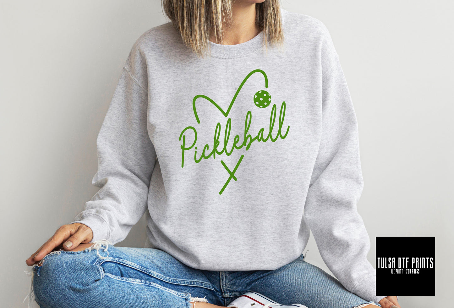 DTF PICKLEBALL HEART TRANSFER