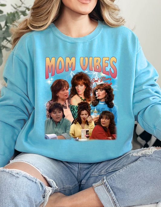 DTF COOL MOM VIBES VINTAGE COLLAGE TRANSFER